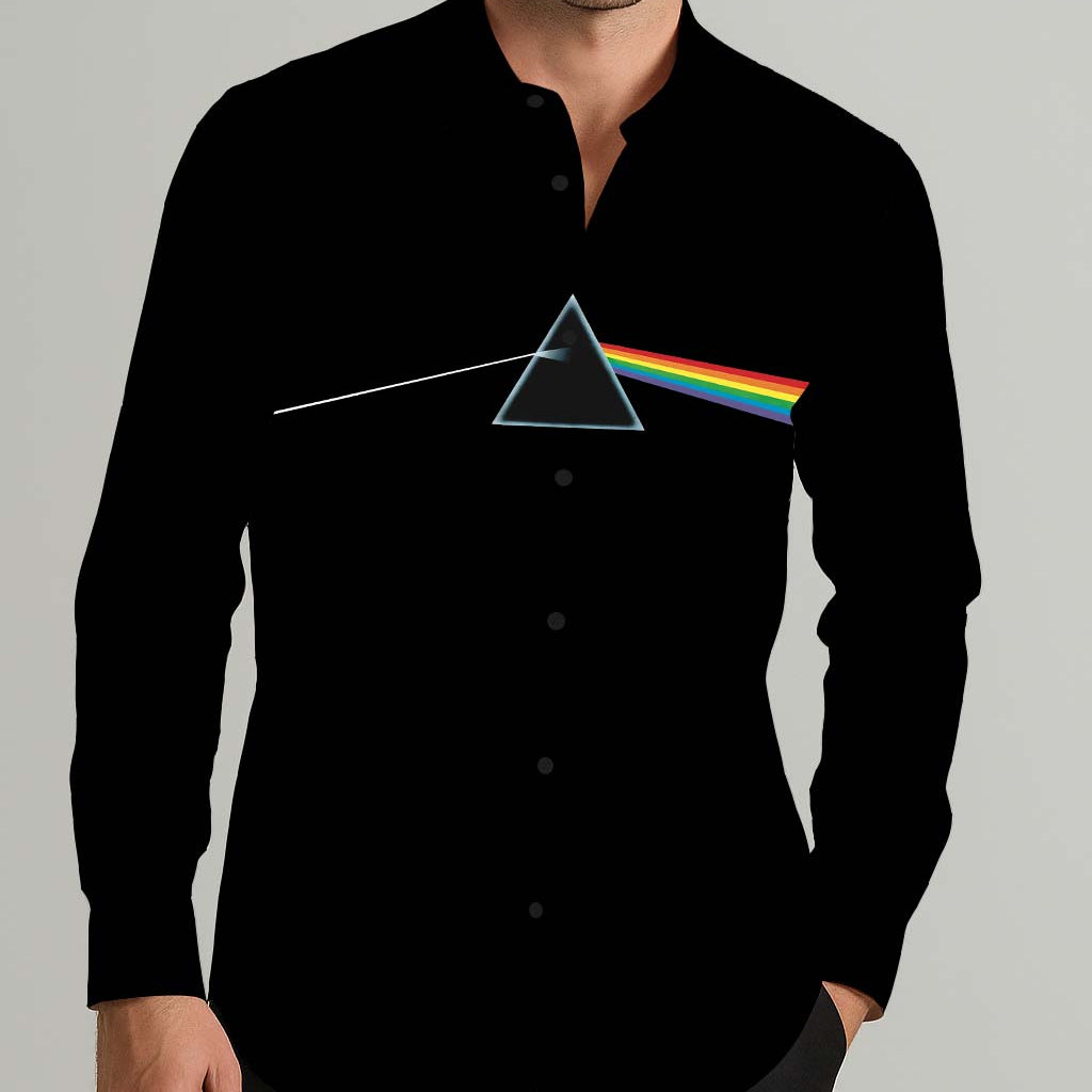 The Dark Side Of The Moon Men's Shirt Long Sleeve Button Up Shirt