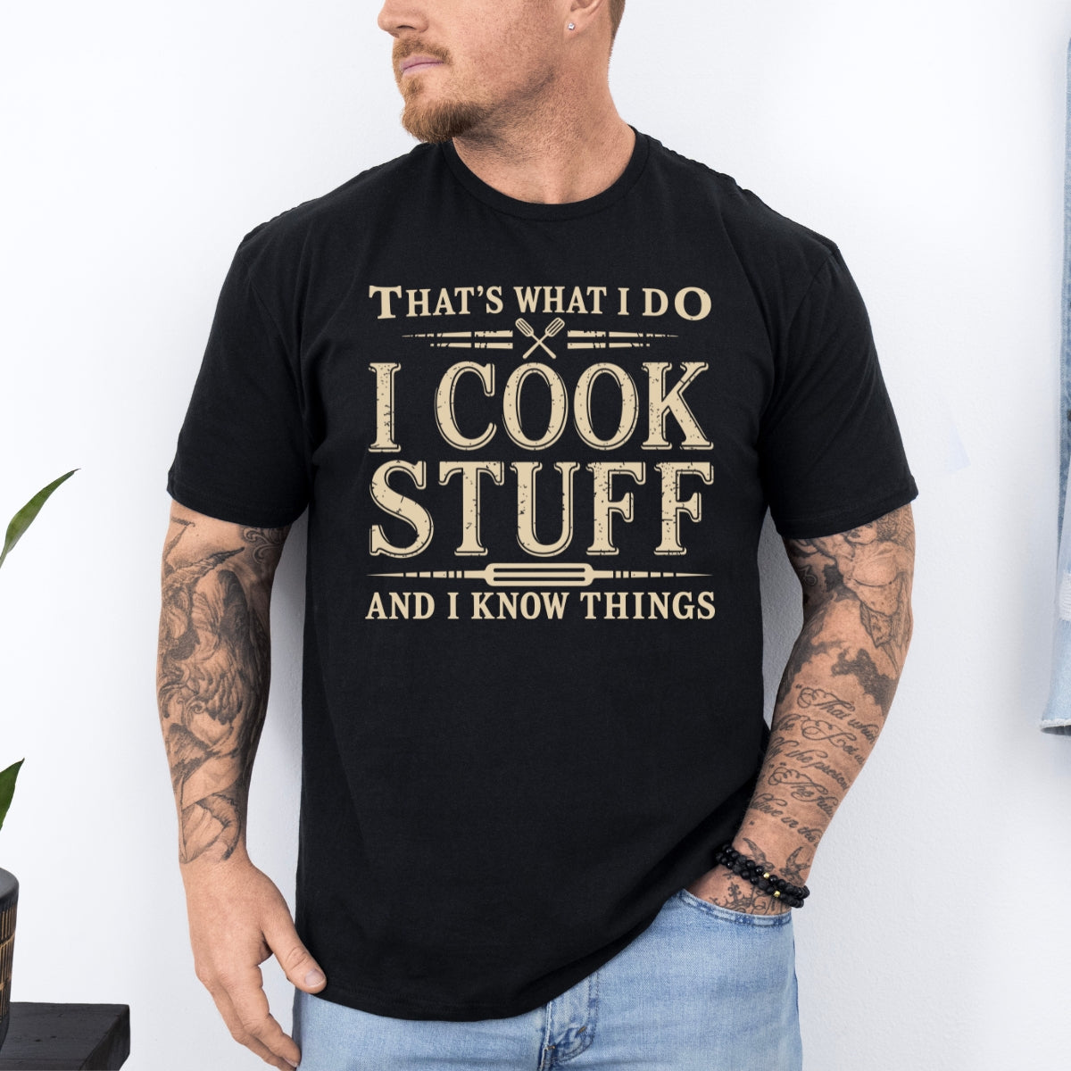 I Cook and I Know Things Funny Chef T-Shirt