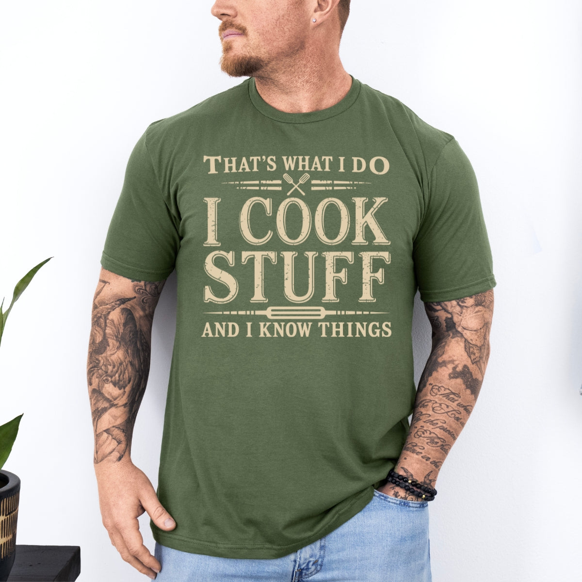 I Cook and I Know Things Funny Chef T-Shirt