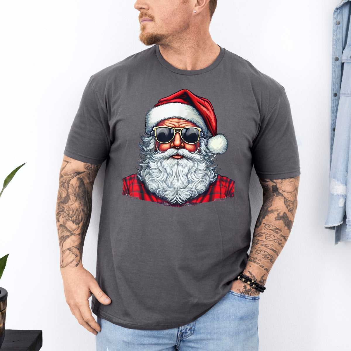 Cool Santa Claus In Sunglasses Christmas T-Shirt