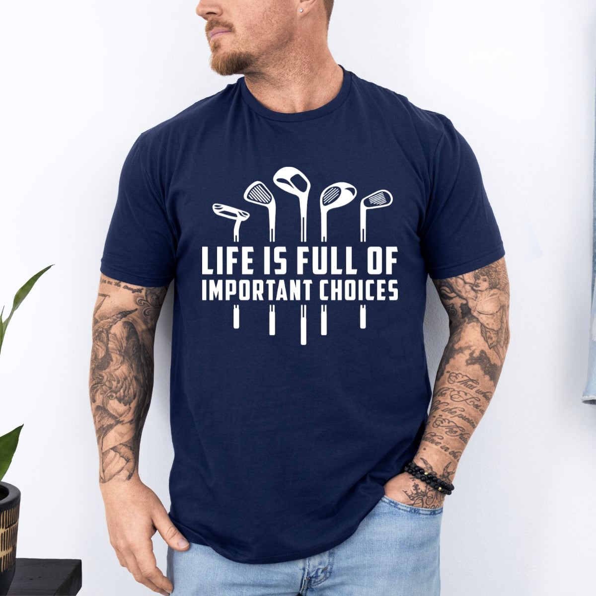 Life Is Full Of Improtant Choices Golf Lover Tee For Men