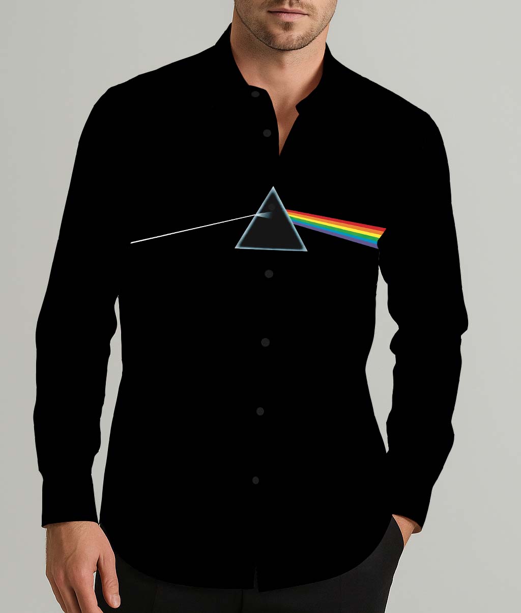 The Dark Side Of The Moon Men's Shirt Long Sleeve Button Up Shirt
