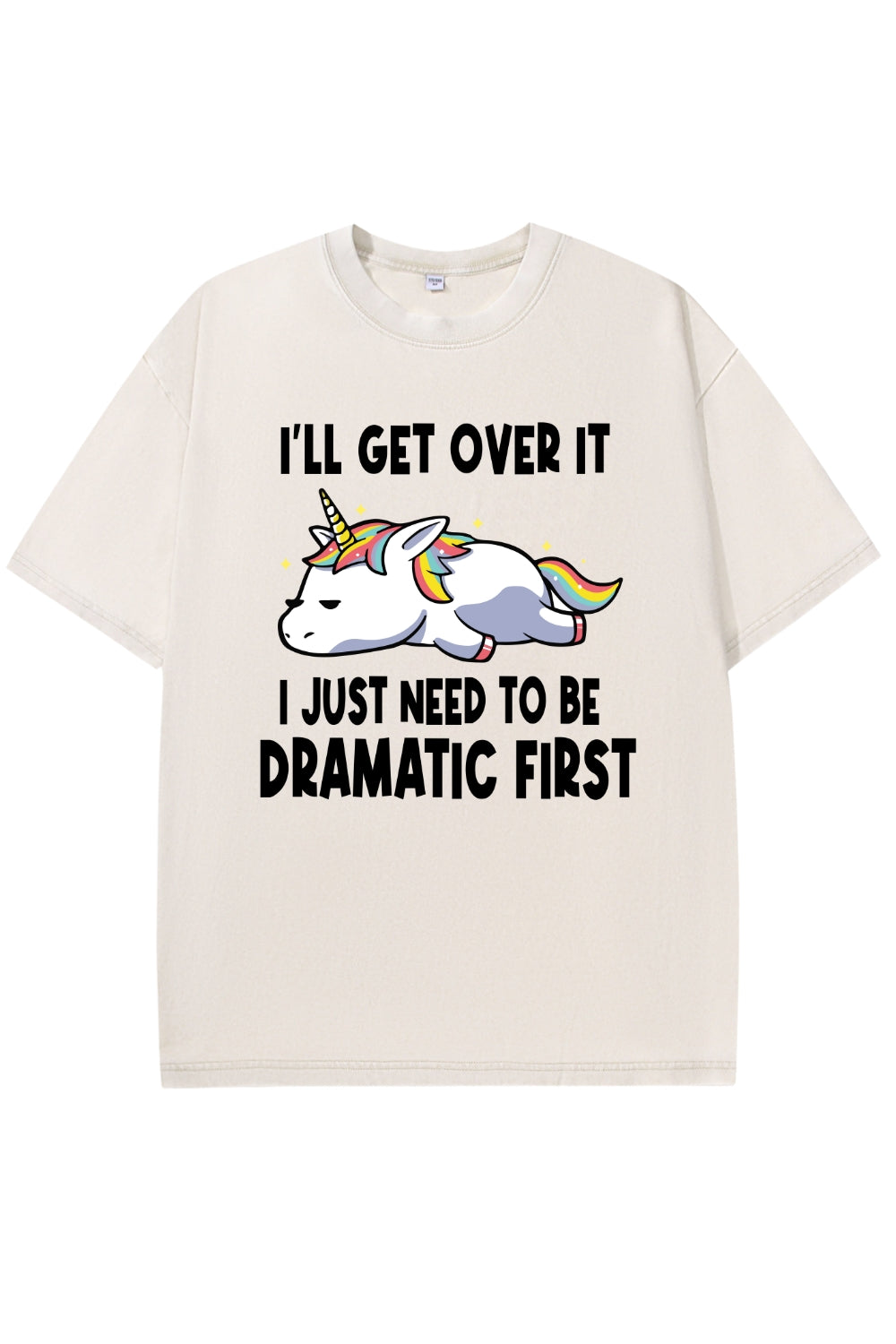 I'll Get Over It Sleeping Unicorn Washed T-Shirt