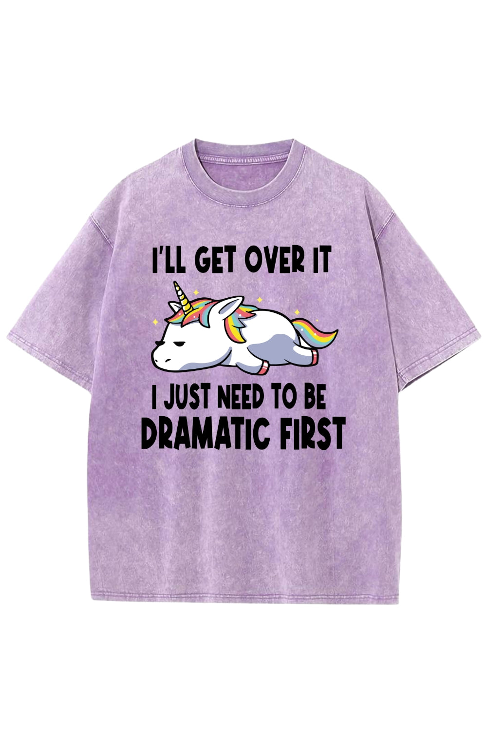 I'll Get Over It Sleeping Unicorn Washed T-Shirt