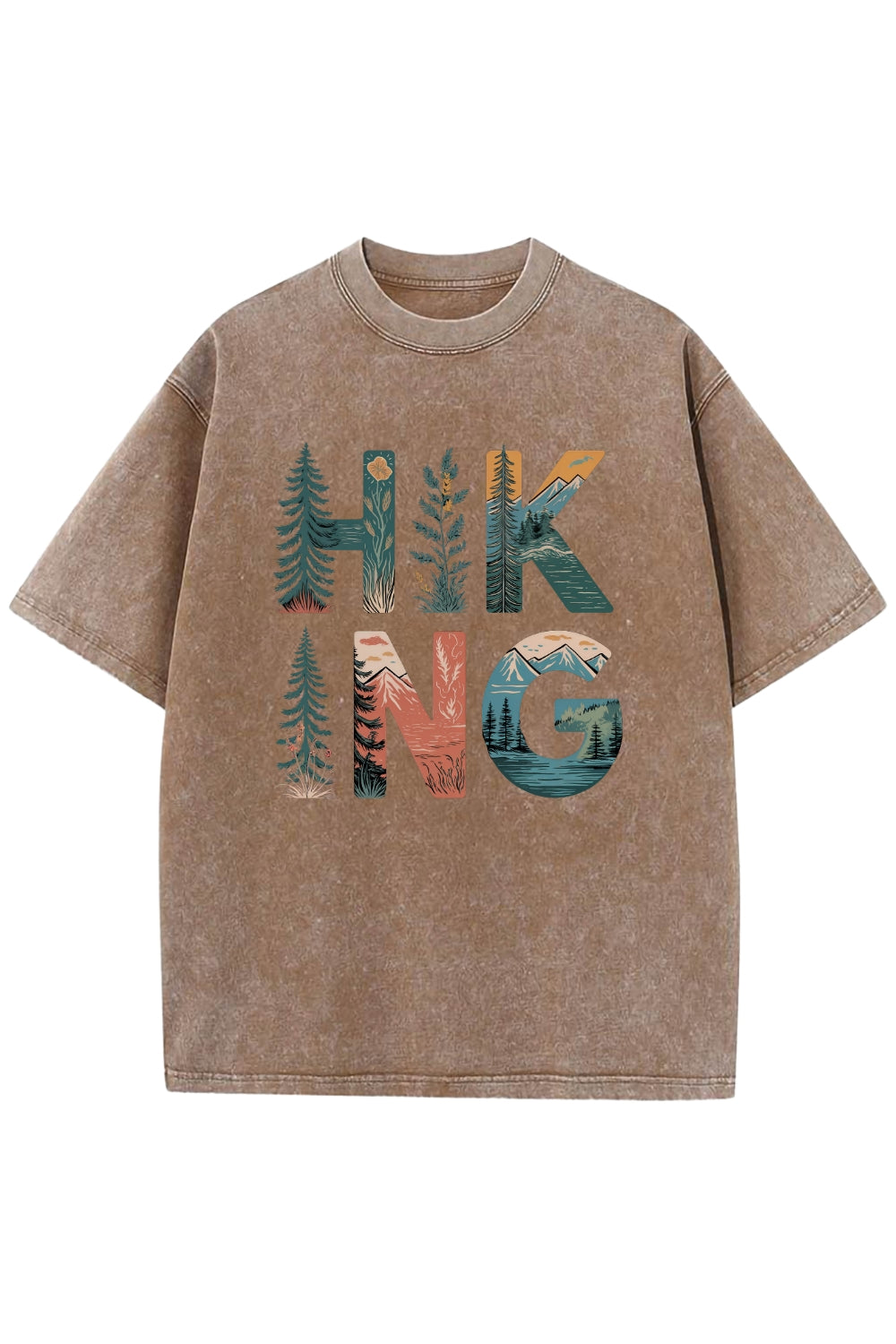 Hiking Mountains Adventure Washed T-Shirt