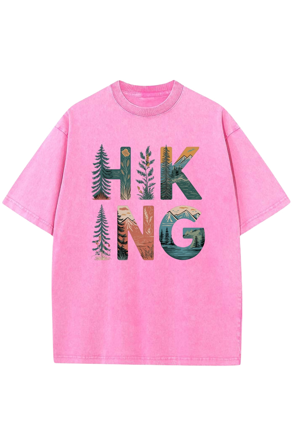 Hiking Mountains Adventure Washed T-Shirt